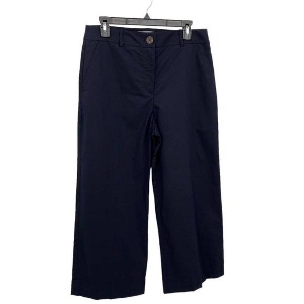 Hobbs London Womens Cropped Chino Pants Size 8 Navy